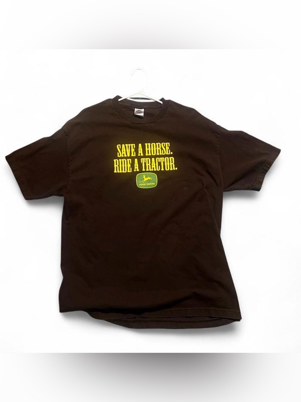 John Deere Brown Short-Sleeve Tee with Yellow Graphic